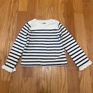 Janie and Jack Navy and White Striped Long Sleeve Tee
